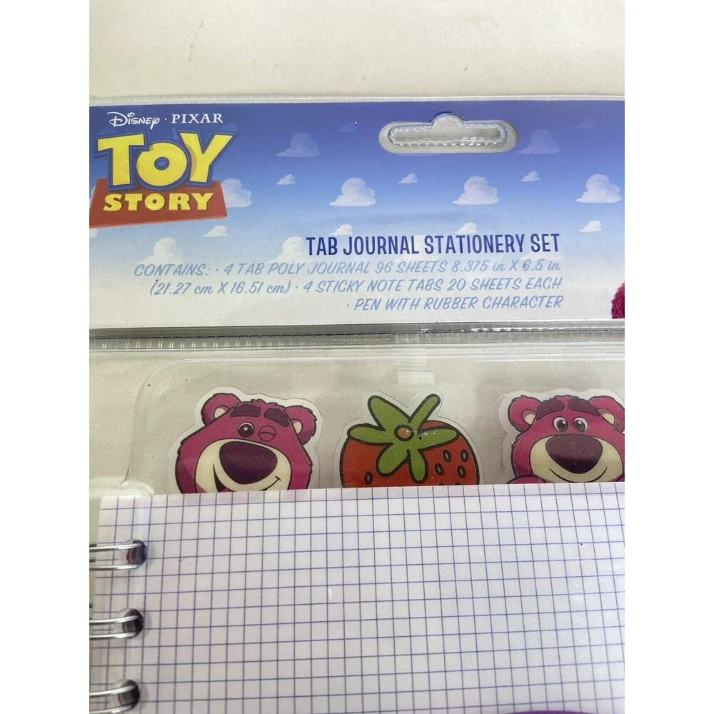 Disney Toy Story Lotso Tab Journal Notebook Spiral with Pen and Note Tabs NEW